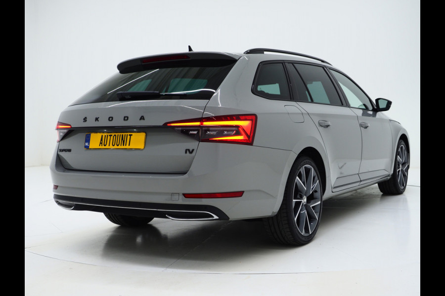 Škoda Superb Combi 1.4 TSI iV Sportline | Leder/Alcantara | Trekhaak | Carbon | Memory | Sfeerlicht | Keyless | Adaptive Cruise