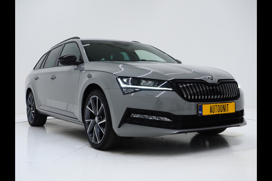 Škoda Superb Combi 1.4 TSI iV Sportline | Leder/Alcantara | Trekhaak | Carbon | Memory | Sfeerlicht | Keyless | Adaptive Cruise