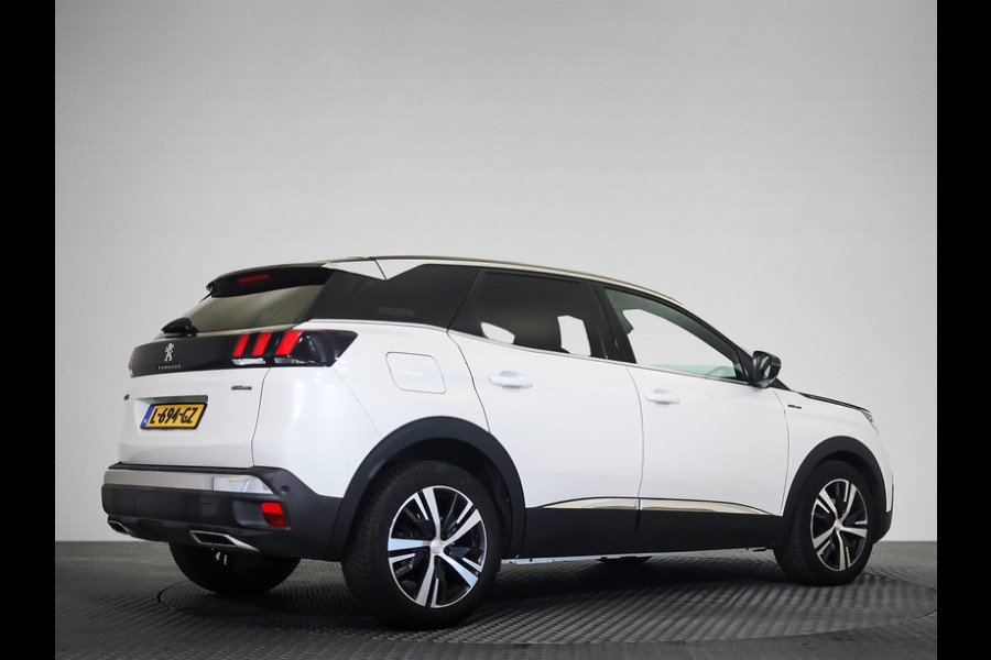 Peugeot 3008 BWJ 2018 | 1.6T 165PK GT Line AUTOMAAT | CLIMA | NAVI | LEDER/STOF | STOELVERW | TWO TONE | CARPLAY | PDC 2X | 18'' LMV