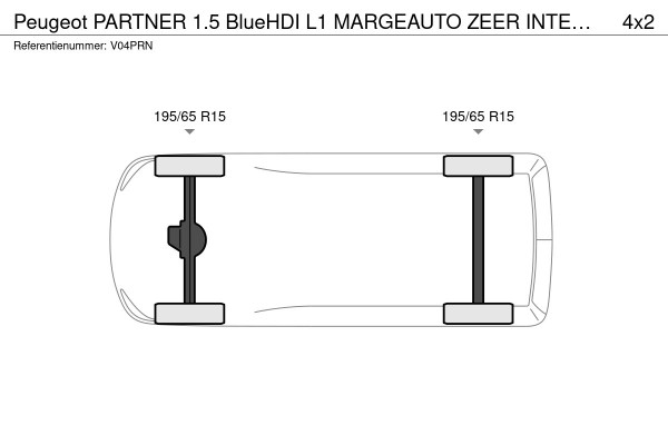 Peugeot Partner 1.5 BlueHDI L1 MARGEAUTO ZEER INTERESSANT VOOR FIN. LEASE.
