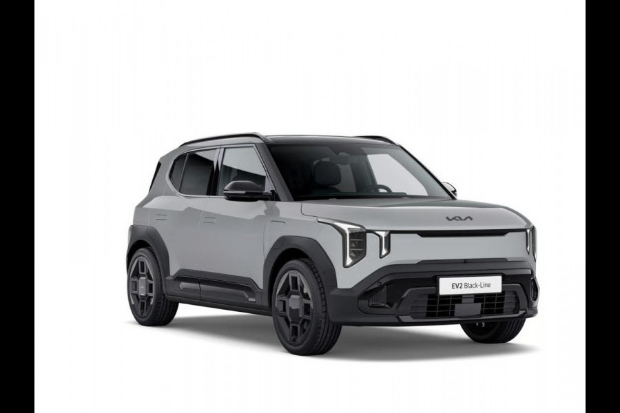 Kia EV2 Black-Line 61 kWh | 5p. | Actieprijs* | Navi. | Clima. | Adapt. Cruise | Stoel&Stuur Verwarming | Dakrails | 15L Frunk | Harman Kardon | Glazen Kanteldak | Vegan Lederen Stoelbekleding 'Black-Line' | Dodehoekcamera