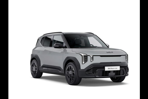 Kia EV2 Black-Line 61 kWh | 5p. | Actieprijs* | Navi. | Clima. | Adapt. Cruise | Stoel&Stuur Verwarming | Dakrails | 15L Frunk | Harman Kardon | Glazen Kanteldak | Vegan Lederen Stoelbekleding 'Black-Line' | Dodehoekcamera