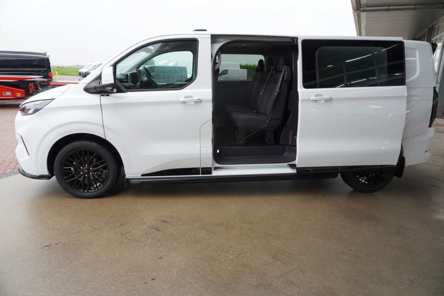 Ford Transit Custom 320L 2.0 TDCI 170PK L2H1 Limited DubbelCabine Automaat Schuifdeur L/R Nr. V093 | Airco | Adap.Cruise | Navi | 360 Camera / 19 inch LM Velgen DEMO