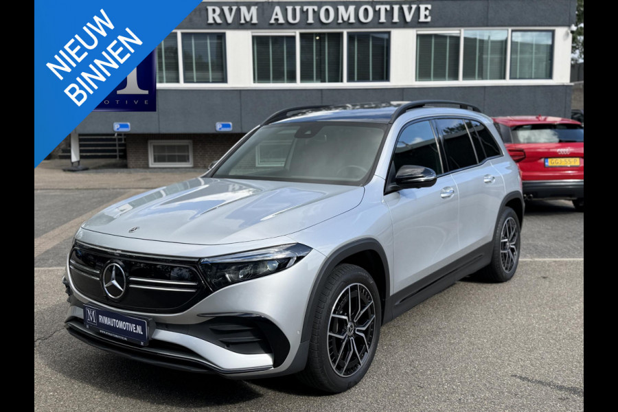 Mercedes-Benz EQB 300 4MATIC AMG Line 7p. 67 kWh | SOH 98% | NIGHT PAKKET | 360 CAMERA| 7 PERSOONS | RIJKLAAR + 12 MND BOVAG GARANTIE | STOEL VERWARMING | DODE HOEK |