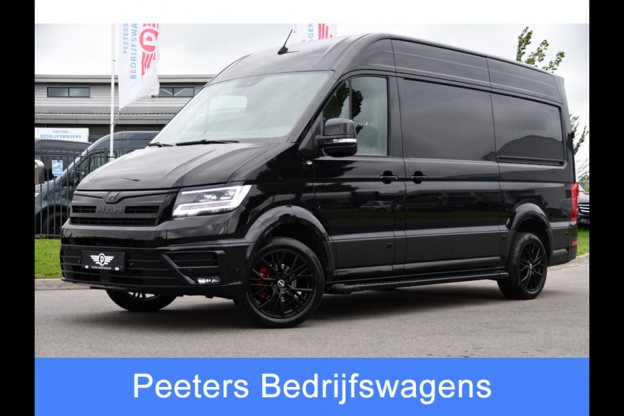 MAN TGE 3.180 35 2.0 L3H3 Black Edition Full Options! Adaptieve Cruise, Camera, Carplay, LED, 2 x Schuifdeur, Leder, Clima, Stoelverwarming, Automaat, 177pk, Uniek!