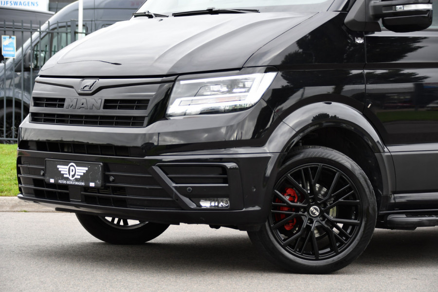 MAN TGE 3.180 35 2.0 L3H3 Black Edition Full Options! Adaptieve Cruise, Camera, Carplay, LED, 2 x Schuifdeur, Leder, Clima, Stoelverwarming, Automaat, 177pk, Uniek!
