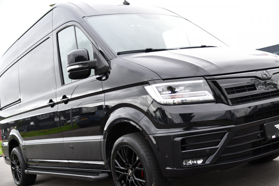 MAN TGE 3.180 35 2.0 L3H3 Black Edition Full Options! Adaptieve Cruise, Camera, Carplay, LED, 2 x Schuifdeur, Leder, Clima, Stoelverwarming, Automaat, 177pk, Uniek!