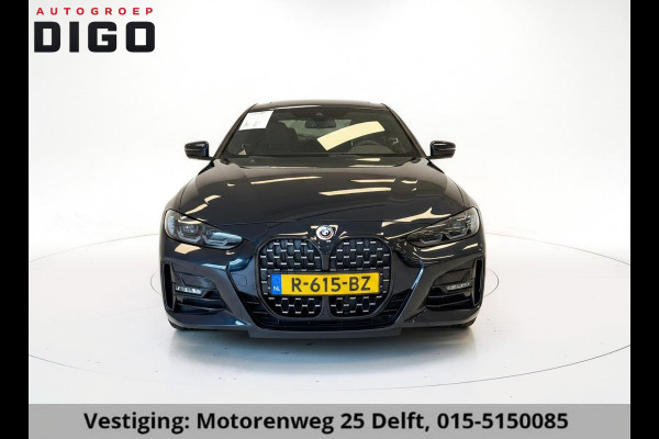 BMW 4 Serie Coupé 420i High Executive M-Pakket GARANTIE TOT 07-2032* . PANORAMA-DAK . PARKEERSENSOREN VOOR & ACHTER . STOELVERWARMING . 1E EIGENAAR! .