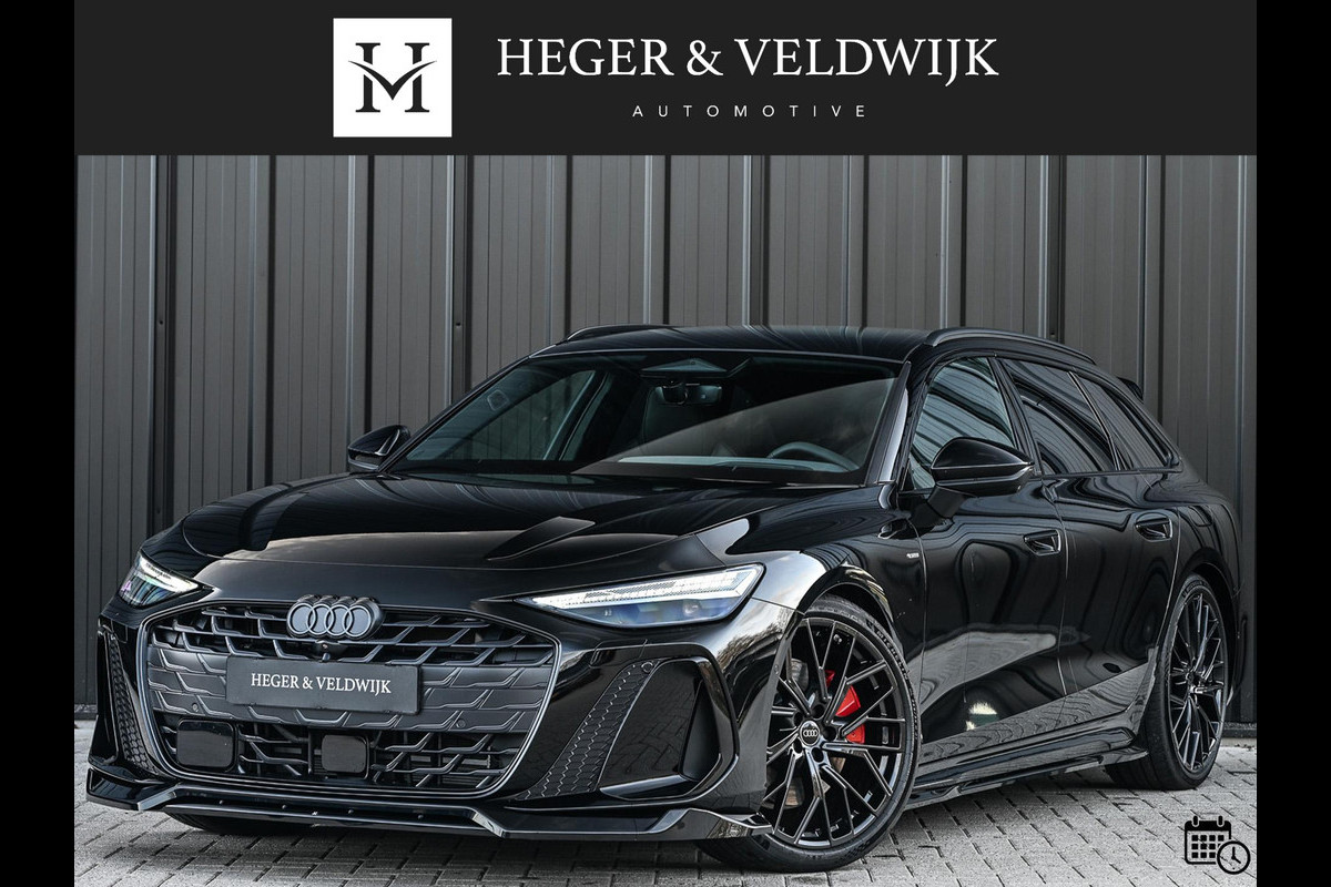Audi A6 Avant 2.0 e-hybrid quattro S edition Competition | Panoramadak | B&O | Stoelventilatie en Massage | 360 Camera | Luchtvering | Ambiance Interieur | Achterasbesturing | Carbon Inleg | Head-Up | S-Seats | Passagiers Display |