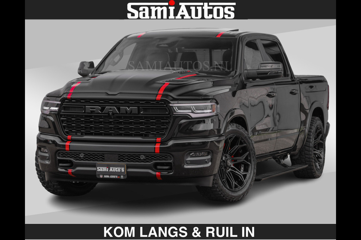 Dodge Ram Limited 540 PK | HUD | LUCHTVERING | MASSAGE | PASSAGIERSSCHERM | De Meest Luxe en Volle Pick-Up in zijn Klasse | Comfortabele Dubbele Cabine met Royale 5 Zitplaatsen | Voorraadnummer: 2370 - 5411 | De specialist in Amerikaanse pick‑ups in Nederland en Europa.