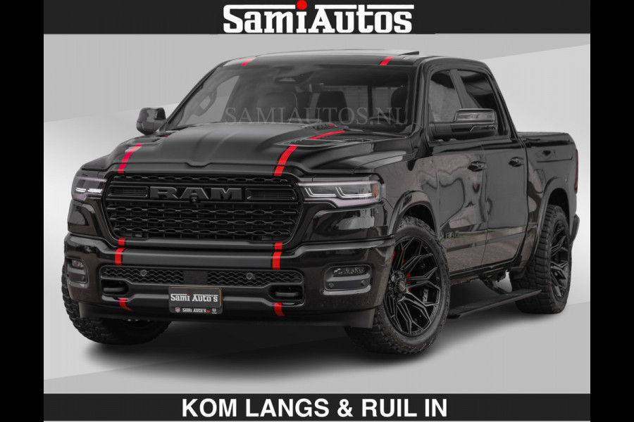 Dodge Ram Limited 540 PK | HUD | LUCHTVERING | MASSAGE | PASSAGIERSSCHERM | De Meest Luxe en Volle Pick-Up in zijn Klasse | Comfortabele Dubbele Cabine met Royale 5 Zitplaatsen | Voorraadnummer: 2370 - 5411 | De specialist in Amerikaanse pick‑ups in Nederland en Europa.