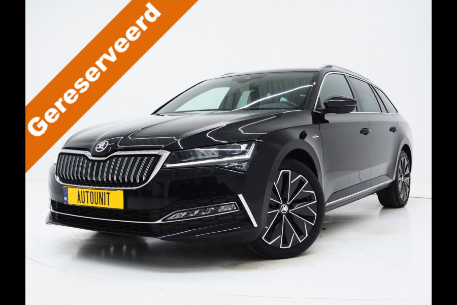 Škoda Superb Combi 1.4 TSI iV Laurin & Klement | Leder | Trekhaak | Massage | Canton | Keyless | Memory | Sfeerlicht | Carplay