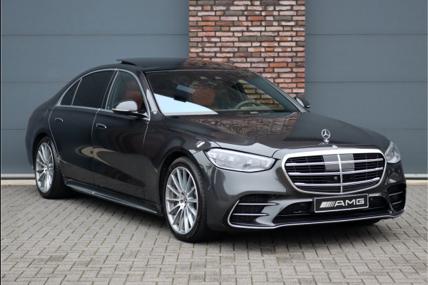 Mercedes-Benz S-Klasse 580 e 4MATIC Lang AMG Line | First-Class Rear Executivepakket | Airmatic | Achterasbesturing | Distronic+ | Burmester 4D | Koelbox | MBUX Tablet | Massage | Stoelventilatie | Verwarmd Stuurwiel |