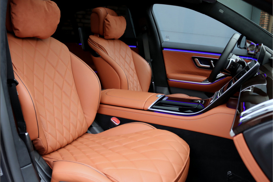 Mercedes-Benz S-Klasse 580 e 4MATIC Lang AMG Line | First-Class Rear Executivepakket | Airmatic | Achterasbesturing | Distronic+ | Burmester 4D | Koelbox | MBUX Tablet | Massage | Stoelventilatie | Verwarmd Stuurwiel |