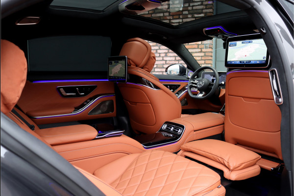 Mercedes-Benz S-Klasse 580 e 4MATIC Lang AMG Line | First-Class Rear Executivepakket | Airmatic | Achterasbesturing | Distronic+ | Burmester 4D | Koelbox | MBUX Tablet | Massage | Stoelventilatie | Verwarmd Stuurwiel |