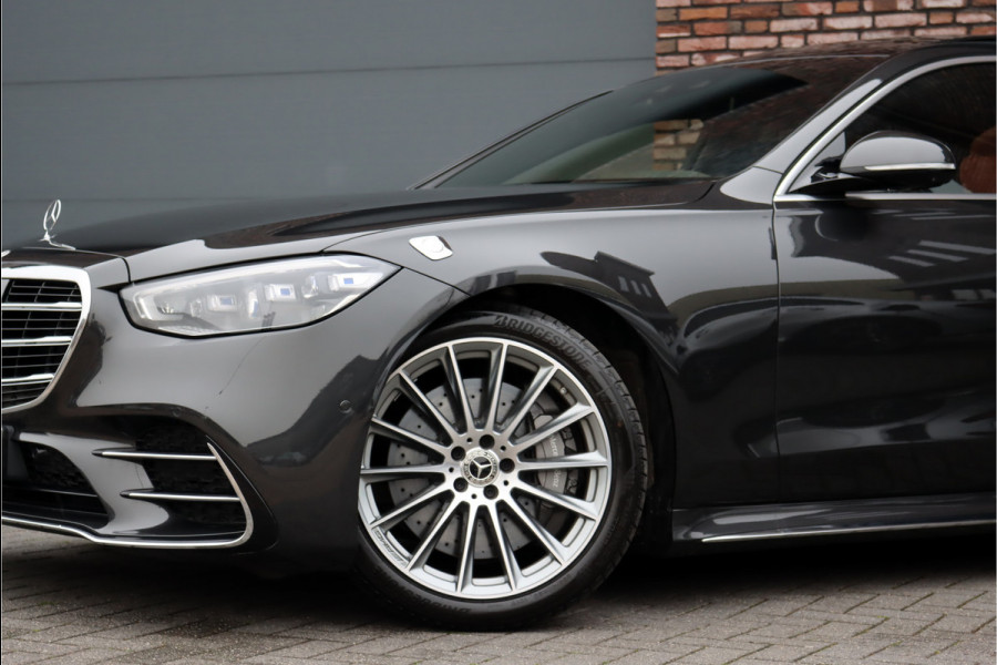 Mercedes-Benz S-Klasse 580 e 4MATIC Lang AMG Line | First-Class Rear Executivepakket | Airmatic | Achterasbesturing | Distronic+ | Burmester 4D | Koelbox | MBUX Tablet | Massage | Stoelventilatie | Verwarmd Stuurwiel |