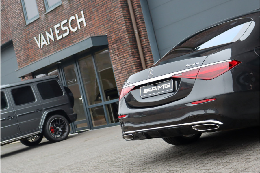 Mercedes-Benz S-Klasse 580 e 4MATIC Lang AMG Line | First-Class Rear Executivepakket | Airmatic | Achterasbesturing | Distronic+ | Burmester 4D | Koelbox | MBUX Tablet | Massage | Stoelventilatie | Verwarmd Stuurwiel |