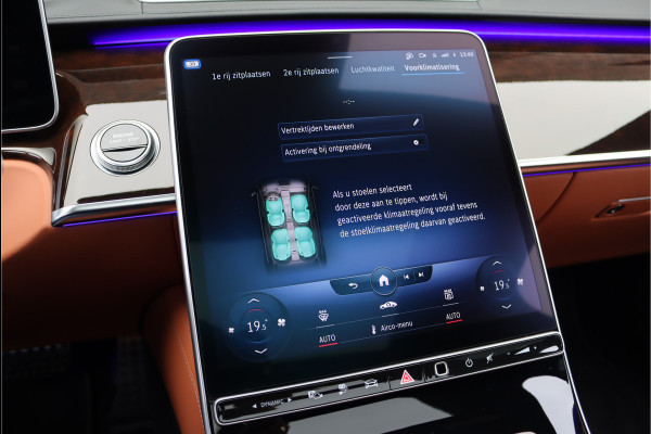 Mercedes-Benz S-Klasse 580 e 4MATIC Lang AMG Line | First-Class Rear Executivepakket | Airmatic | Achterasbesturing | Distronic+ | Burmester 4D | Koelbox | MBUX Tablet | Massage | Stoelventilatie | Verwarmd Stuurwiel |