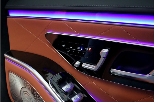 Mercedes-Benz S-Klasse 580 e 4MATIC Lang AMG Line | First-Class Rear Executivepakket | Airmatic | Achterasbesturing | Distronic+ | Burmester 4D | Koelbox | MBUX Tablet | Massage | Stoelventilatie | Verwarmd Stuurwiel |