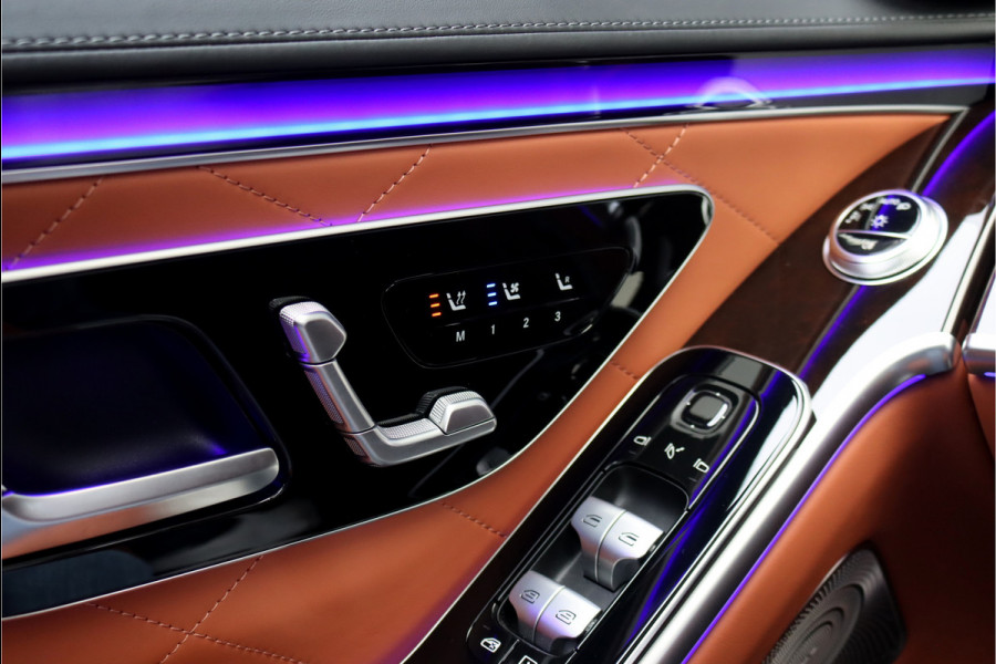 Mercedes-Benz S-Klasse 580 e 4MATIC Lang AMG Line | First-Class Rear Executivepakket | Airmatic | Achterasbesturing | Distronic+ | Burmester 4D | Koelbox | MBUX Tablet | Massage | Stoelventilatie | Verwarmd Stuurwiel |