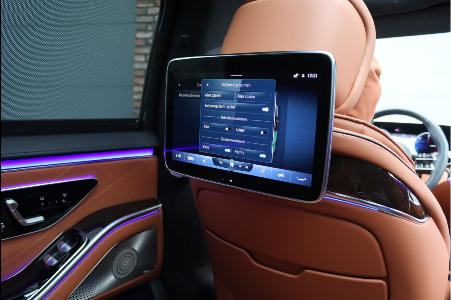 Mercedes-Benz S-Klasse 580 e 4MATIC Lang AMG Line | First-Class Rear Executivepakket | Airmatic | Achterasbesturing | Distronic+ | Burmester 4D | Koelbox | MBUX Tablet | Massage | Stoelventilatie | Verwarmd Stuurwiel |