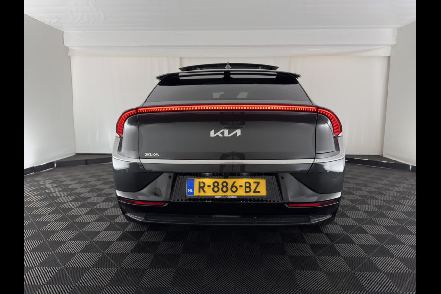 Kia Ev6 Plus Advanced 77.4 kWh [3-Fase-11kW] {SoH-93%} (INCL.BTW) Aut. *PANO | LEATHER | ADAPTIVE-CRUISE | DIGI-COCKPIT | MERIDIAN-AUDIO | MEMORY-PACK | FULL-LED | KEYLESS | CAMERA | DAB | BLIND-SPOT | NAVI-FULLMAP | PRIVACY-GLASS | AMBIENT-L