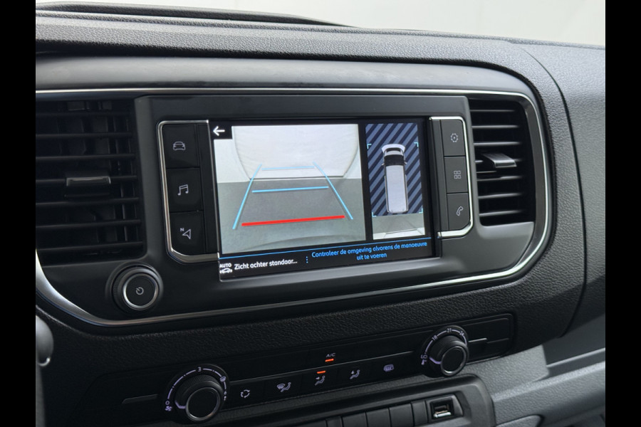 Peugeot Expert 1.5HDI 100PK L2 3-Persoons LIFT Euro 6 360°Camera Airco Apple Carplay Android Auto Navi Cruise Control Bluetooth Regen-Lichtsensor Betonplex Vloer Wandbetimmering Schuifdeur 1e Eigenaar Dealeronderhouden Origineel Nederlandse Auto