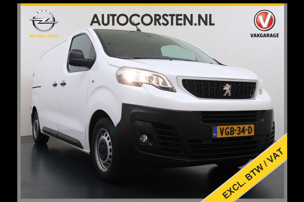 Peugeot Expert 1.5HDI 100PK L2 3-Persoons LIFT Euro 6 360°Camera Airco Apple Carplay Android Auto Navi Cruise Control Bluetooth Regen-Lichtsensor Betonplex Vloer Wandbetimmering Schuifdeur 1e Eigenaar Dealeronderhouden Origineel Nederlandse Auto