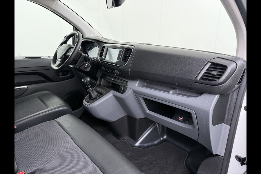 Peugeot Expert 1.5HDI 100PK L2 3-Persoons LIFT Euro 6 360°Camera Airco Apple Carplay Android Auto Navi Cruise Control Bluetooth Regen-Lichtsensor Betonplex Vloer Wandbetimmering Schuifdeur 1e Eigenaar Dealeronderhouden Origineel Nederlandse Auto