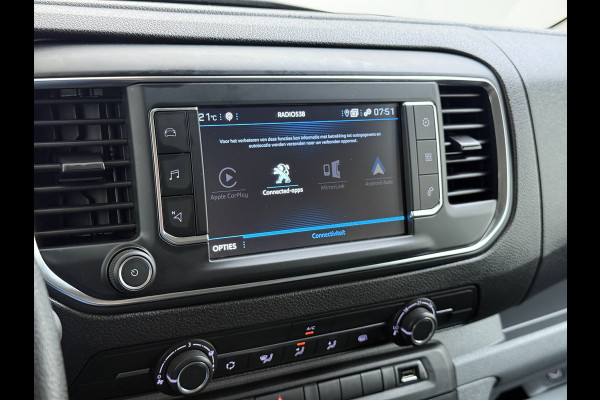 Peugeot Expert 1.5HDI 100PK L2 3-Persoons LIFT Euro 6 360°Camera Airco Apple Carplay Android Auto Navi Cruise Control Bluetooth Regen-Lichtsensor Betonplex Vloer Wandbetimmering Schuifdeur 1e Eigenaar Dealeronderhouden Origineel Nederlandse Auto