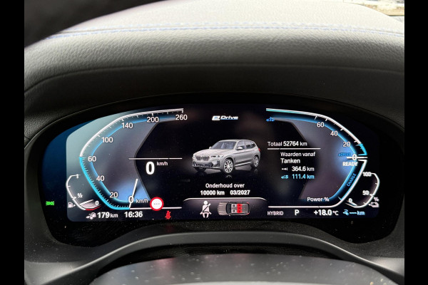 BMW X3 xDrive30e High Executive M SPORT | ELEKTRISCHE TREKHAAK| DEALER ONDERHOUDEN | 360 CAMERA | HEAD UP | LASER LED|  LEDER INCL. STOELVERWARMING | DRIVING ASS.  | RIJKLAARPRIJS incl. 12mnd BOVAG