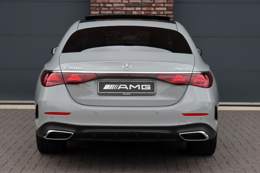 Mercedes-Benz E-Klasse 400 e 4MATIC AMG Line | Hyperscreen | Distronic | Burmester | Leder | Trekhaak | Stoelventilatie | Digital Light | Verwarmd Stuurwiel | Panoramadak | Surround Camera | Augmented Reality |