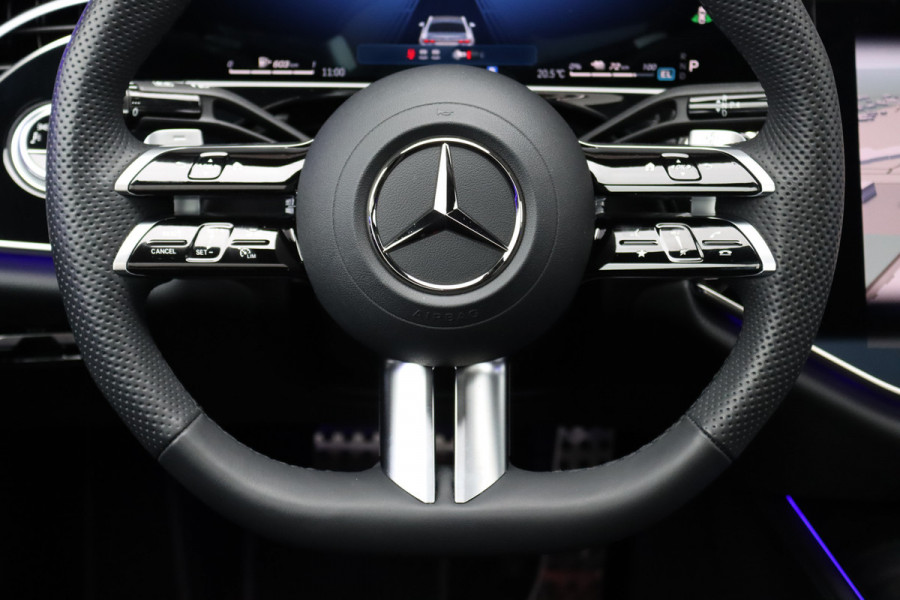 Mercedes-Benz E-Klasse 400 e 4MATIC AMG Line | Hyperscreen | Distronic | Burmester | Leder | Trekhaak | Stoelventilatie | Digital Light | Verwarmd Stuurwiel | Panoramadak | Surround Camera | Augmented Reality |