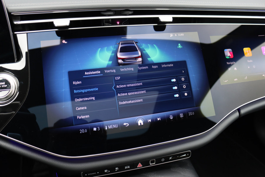 Mercedes-Benz E-Klasse 400 e 4MATIC AMG Line | Hyperscreen | Distronic | Burmester | Leder | Trekhaak | Stoelventilatie | Digital Light | Verwarmd Stuurwiel | Panoramadak | Surround Camera | Augmented Reality |