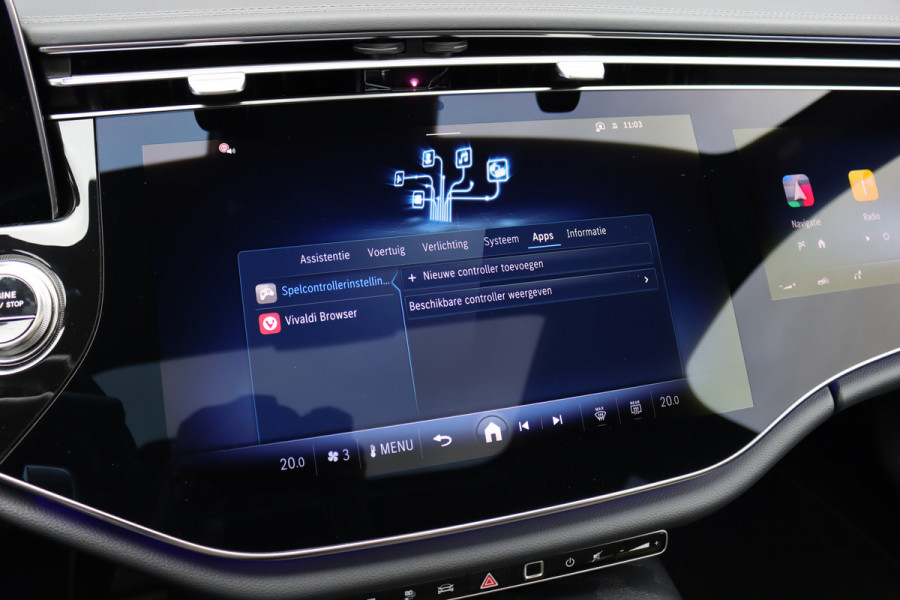 Mercedes-Benz E-Klasse 400 e 4MATIC AMG Line | Hyperscreen | Distronic | Burmester | Leder | Trekhaak | Stoelventilatie | Digital Light | Verwarmd Stuurwiel | Panoramadak | Surround Camera | Augmented Reality |