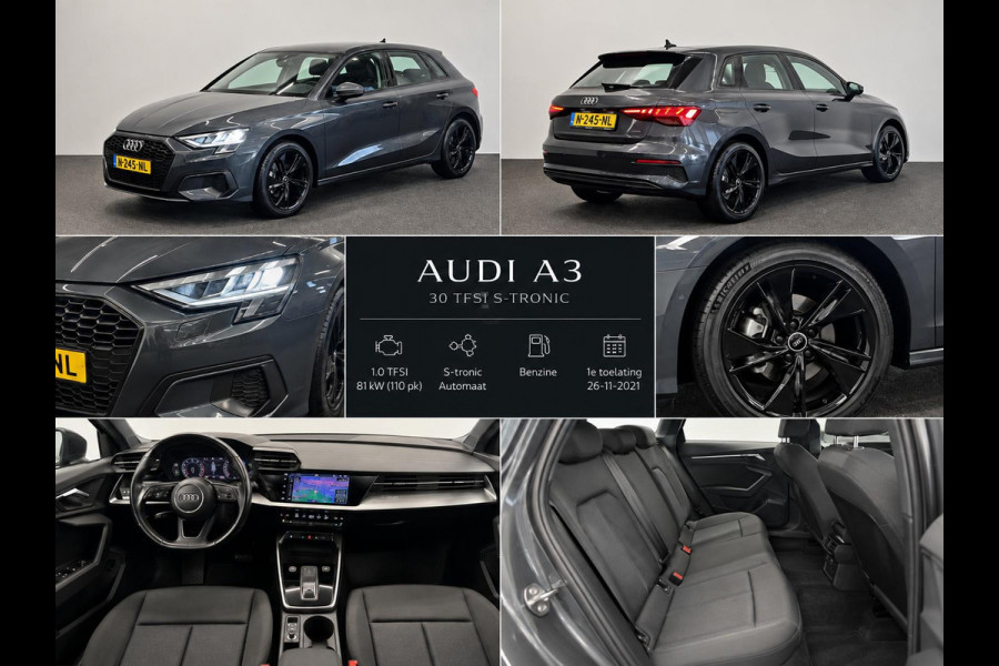 Audi A3 Sportback 30 TFSI Pro Line Airco ECC Carplay Navi PDC Achter Full LED Audi Sound Stoelverwarming Cruise Control