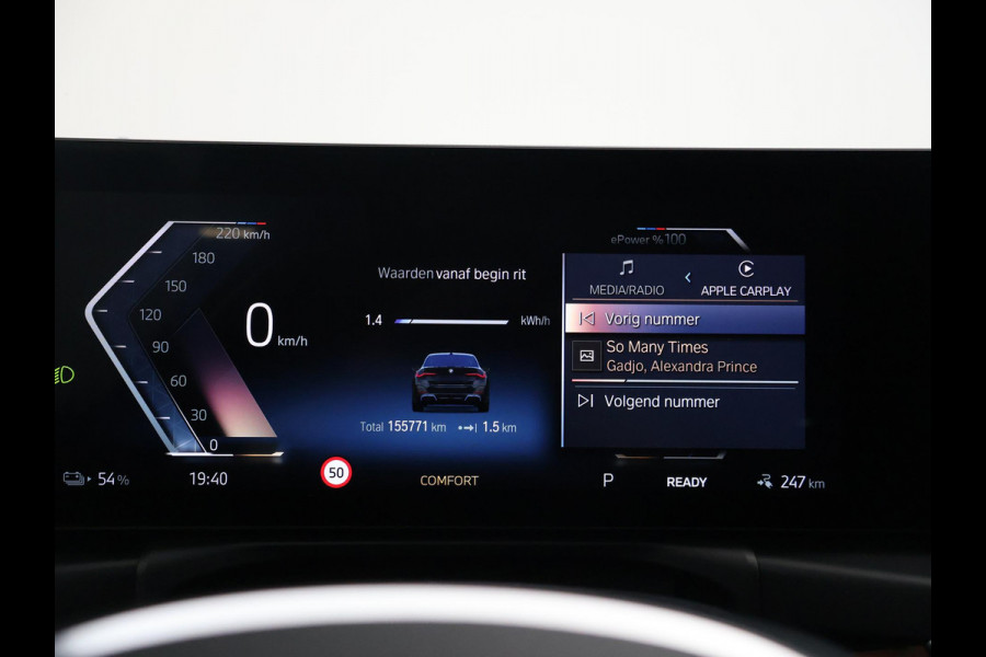 BMW i4 eDrive40 84 kWh M-SPORT + ADAPTIVE CRUISE | SFEERVERLICHTING | LEDER SPORTINTERIEUR