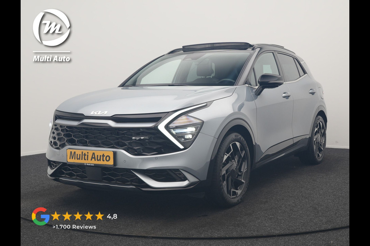 Kia Sportage 1.6 T-GDi Hybrid MHEV GT-Line 180pk Dealer O.H | Trekhaak Afn. | Panodak | Adaptive Cruise | 360 Camera | Harman / Kardon | Leeren Sportstoelen Memory & Ventilatie | Keyless | Apple Carplay | Stuur & Stoelverwarming | Sfeerverlichting | Virtual | Navigatie | DAB | 19"L.M |