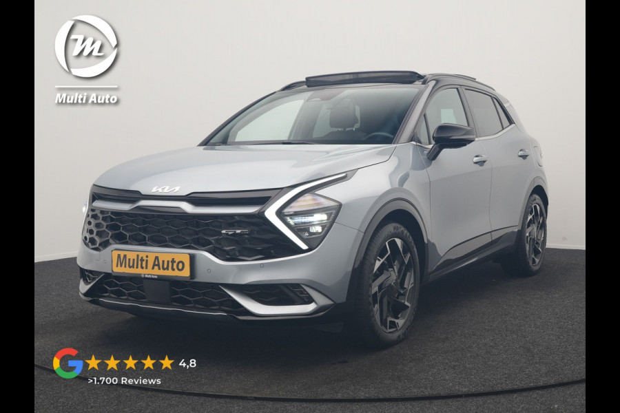 Kia Sportage 1.6 T-GDi Hybrid MHEV GT-Line 180pk Dealer O.H | Trekhaak Afn. | Panodak | Adaptive Cruise | 360 Camera | Harman / Kardon | Leeren Sportstoelen Memory & Ventilatie | Keyless | Apple Carplay | Stuur & Stoelverwarming | Sfeerverlichting | Virtual | Navigatie | DAB | 19"L.M |