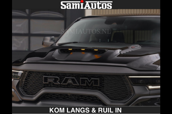 Dodge Ram TRX BLACK OPS HELLCAT | 6.2 V8 712PK SUPERCHARGER | RODE STIKSELS | FULLY LOADED | RAMBAR | CARBON | BLACK ON BLACK | CREW CAB | DUBBELE CABINE | 5 PERSOONS | De specialist in Amerikaanse pick‑ups in Nederland en Europa. Voorraad 2661 - 5444