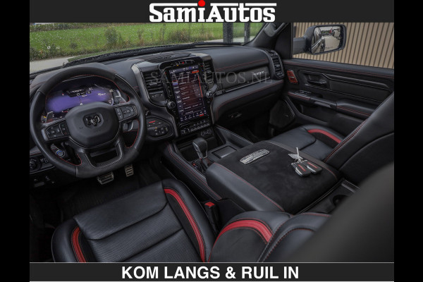 Dodge Ram TRX BLACK OPS HELLCAT | 6.2 V8 712PK SUPERCHARGER | RODE STIKSELS | FULLY LOADED | RAMBAR | CARBON | BLACK ON BLACK | CREW CAB | DUBBELE CABINE | 5 PERSOONS | De specialist in Amerikaanse pick‑ups in Nederland en Europa. Voorraad 2661 - 5444