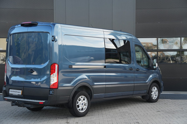 Ford Transit 350 2.0 TDCI L3H2 Limited DC 185pk 5 Zits - 2x Schuif - Trekhaak - Cruise - Camera - Bi Xenon - Carplay/Android - Rijklaar