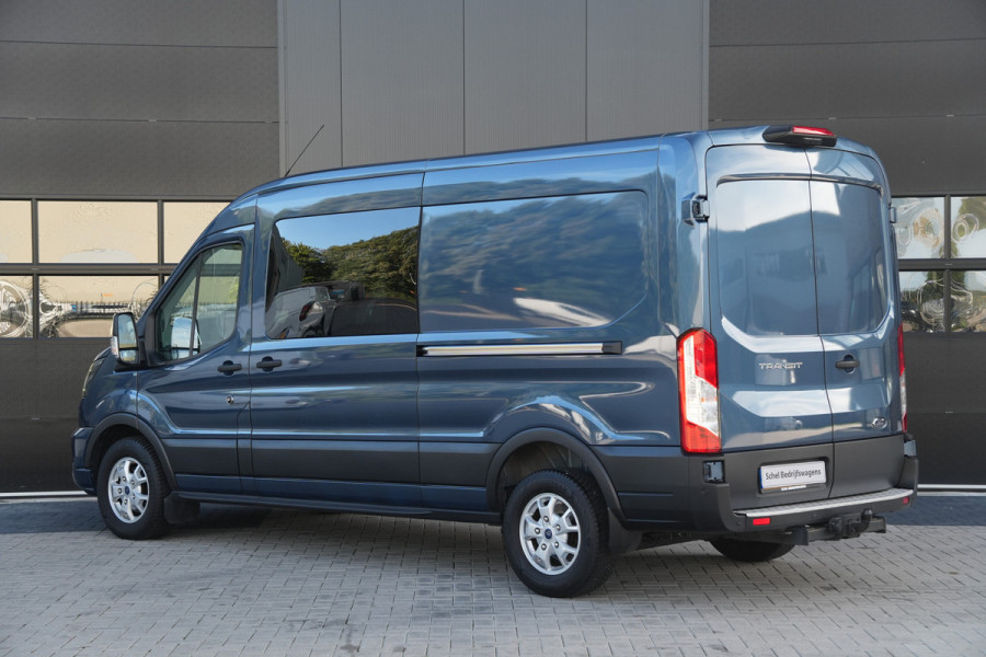 Ford Transit 350 2.0 TDCI L3H2 Limited DC 185pk 5 Zits - 2x Schuif - Trekhaak - Cruise - Camera - Bi Xenon - Carplay/Android - Rijklaar