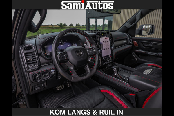 Dodge Ram TRX BLACK OPS HELLCAT | 6.2 V8 712PK SUPERCHARGER | RODE STIKSELS | FULLY LOADED | RAMBAR | CARBON | BLACK ON BLACK | CREW CAB | DUBBELE CABINE | 5 PERSOONS | De specialist in Amerikaanse pick‑ups in Nederland en Europa. Voorraad 2661 - 5444
