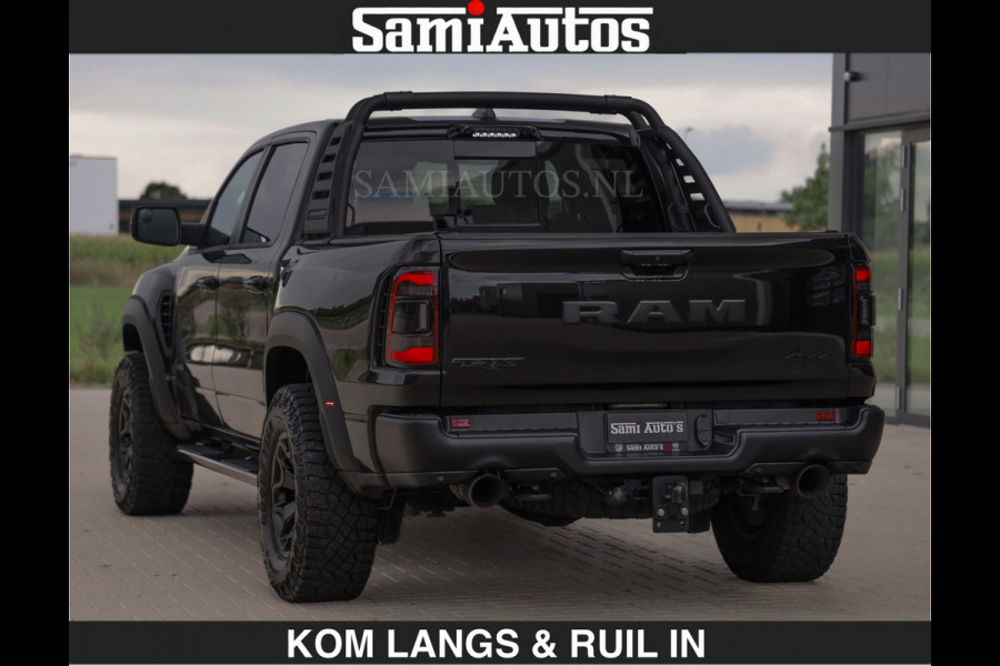 Dodge Ram TRX BLACK OPS HELLCAT | 6.2 V8 712PK SUPERCHARGER | RODE STIKSELS | FULLY LOADED | RAMBAR | CARBON | BLACK ON BLACK | CREW CAB | DUBBELE CABINE | 5 PERSOONS | De specialist in Amerikaanse pick‑ups in Nederland en Europa. Voorraad 2661 - 5444