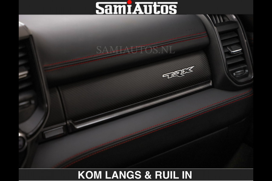 Dodge Ram TRX BLACK OPS HELLCAT | 6.2 V8 712PK SUPERCHARGER | RODE STIKSELS | FULLY LOADED | RAMBAR | CARBON | BLACK ON BLACK | CREW CAB | DUBBELE CABINE | 5 PERSOONS | De specialist in Amerikaanse pick‑ups in Nederland en Europa. Voorraad 2661 - 5444