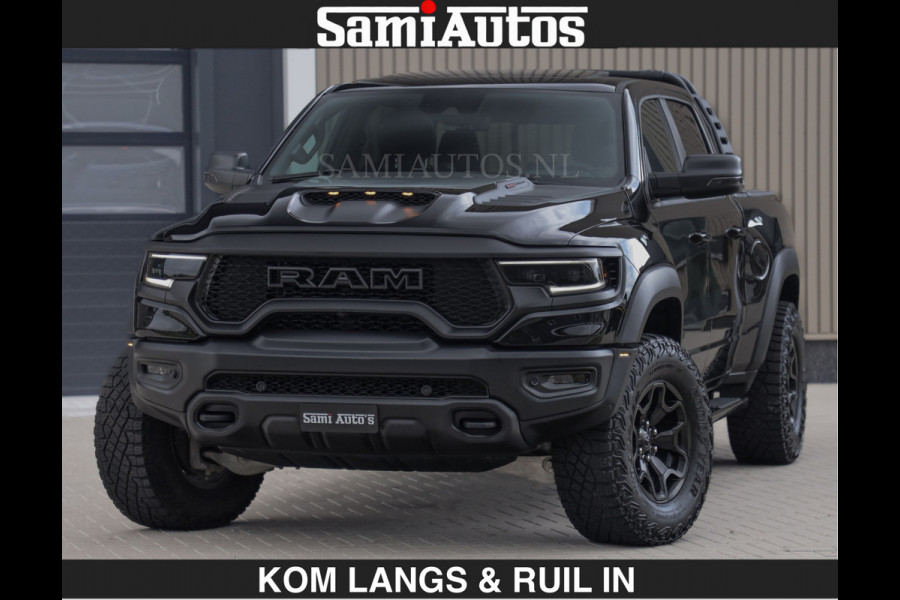 Dodge Ram TRX BLACK OPS HELLCAT | 6.2 V8 712PK SUPERCHARGER | RODE STIKSELS | FULLY LOADED | RAMBAR | CARBON | BLACK ON BLACK | CREW CAB | DUBBELE CABINE | 5 PERSOONS | De specialist in Amerikaanse pick‑ups in Nederland en Europa. Voorraad 2661 - 5444
