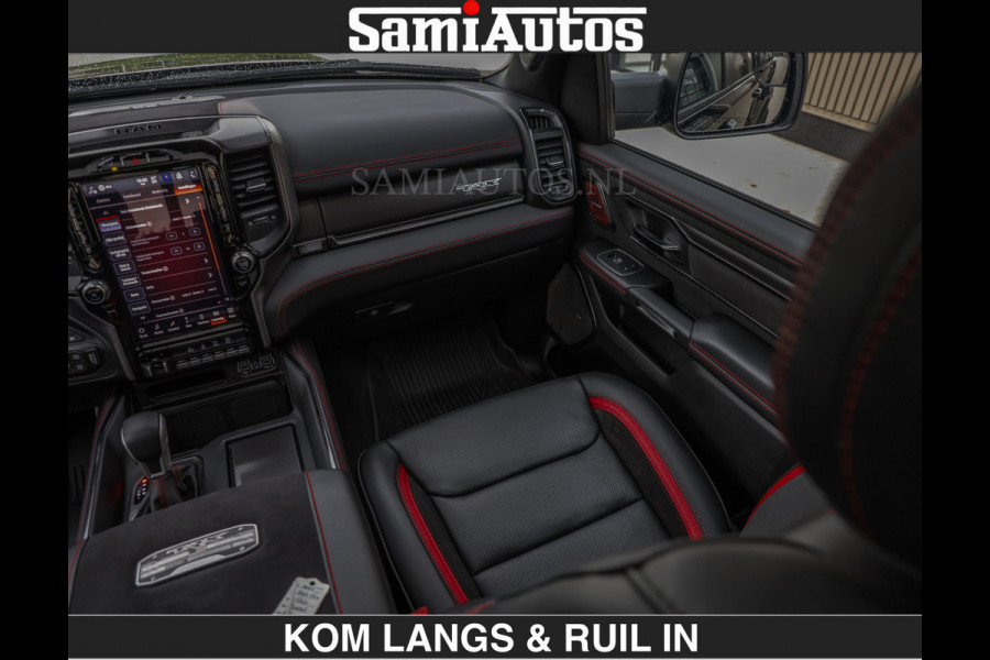 Dodge Ram TRX BLACK OPS HELLCAT | 6.2 V8 712PK SUPERCHARGER | RODE STIKSELS | FULLY LOADED | RAMBAR | CARBON | BLACK ON BLACK | CREW CAB | DUBBELE CABINE | 5 PERSOONS | De specialist in Amerikaanse pick‑ups in Nederland en Europa. Voorraad 2661 - 5444