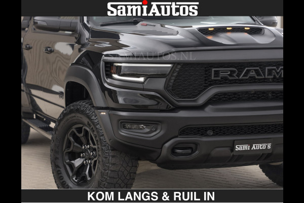 Dodge Ram TRX BLACK OPS HELLCAT | 6.2 V8 712PK SUPERCHARGER | RODE STIKSELS | FULLY LOADED | RAMBAR | CARBON | BLACK ON BLACK | CREW CAB | DUBBELE CABINE | 5 PERSOONS | De specialist in Amerikaanse pick‑ups in Nederland en Europa. Voorraad 2661 - 5444