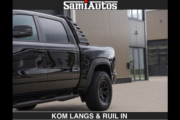 Dodge Ram TRX BLACK OPS HELLCAT | 6.2 V8 712PK SUPERCHARGER | RODE STIKSELS | FULLY LOADED | RAMBAR | CARBON | BLACK ON BLACK | CREW CAB | DUBBELE CABINE | 5 PERSOONS | De specialist in Amerikaanse pick‑ups in Nederland en Europa. Voorraad 2661 - 5444